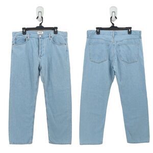 AGOLDE Women 31 Parker Jeans Pivot Blue Straight Leg Relaxed Cropped Mid Rise